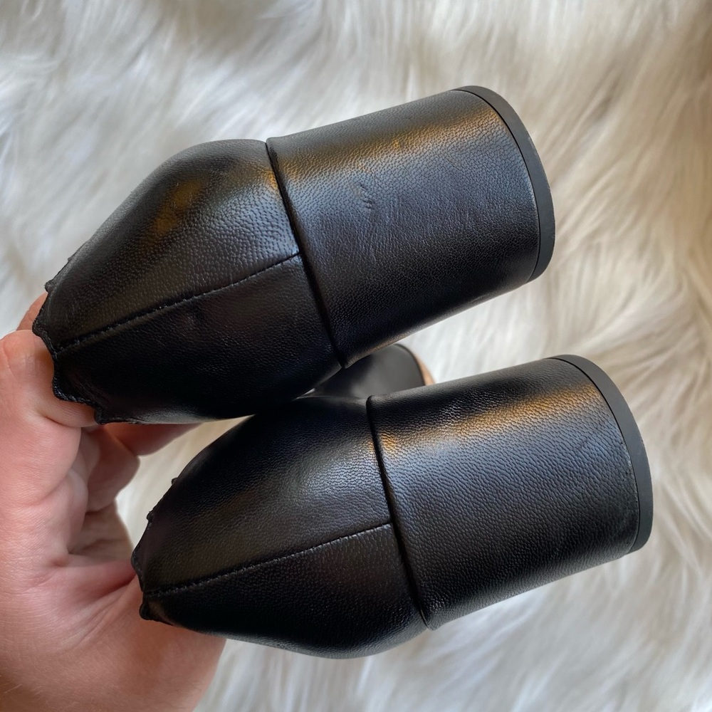 Chloe Lauren Black Scalloped Low Heel Pumps 35.5 - Picture 7 of 12